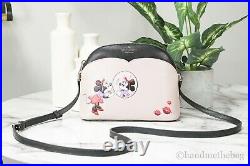 Minnie Mouse X Kate Spade Medium Leather Pale Vellum Dome Crossbody Hand Bag