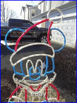 Mr Christmas Disney Santa Mickey Mouse Pluto Light Rope 3D Sculpture Decoration