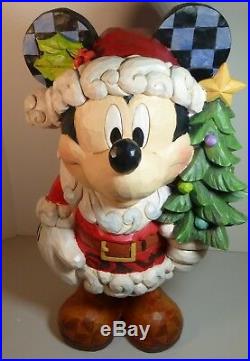 NEW 2018 Jim Shore Christmas Large 17 MICKEY MOUSE Santa Porch Greeter Disney