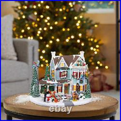 NEW- Animated Disney Christmas Holiday House with LED Lights and Music (8 Songs)