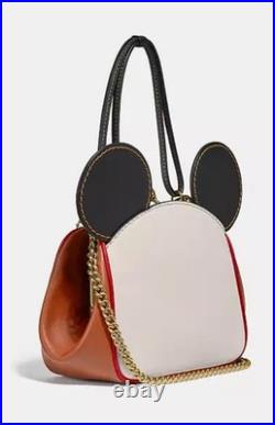 NEW Coach Disney Mickey Mouse X Keith Haring Kisslock Bag 4719 B4/chalk 1941 NWT