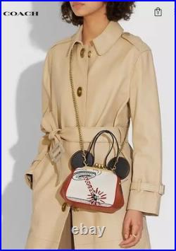 NEW Coach Disney Mickey Mouse X Keith Haring Kisslock Bag 4719 B4/chalk 1941 NWT