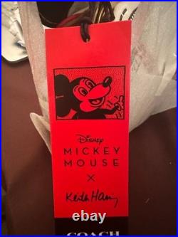 NEW Coach Disney Mickey Mouse X Keith Haring Kisslock Bag 4719 B4/chalk 1941 NWT