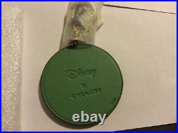 NEW Coach X Disney MICKEY MOUSE Anniversary Garden Leather Bag Charm Key Fob NWT
