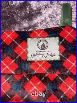 NEW Disney Parks Mickey Mouse Christmas Stocking Walt's Holiday Lodge Pom Plaid