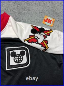NEW Disney Parks Mickey Mouse Hockey Jersey Adult Large Black Red 28 WDW White