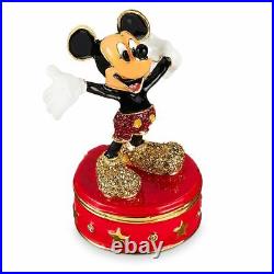 NEW! Disney Parks Mickey Mouse Trinket Box Arribas Brothers Swarovski Crystals