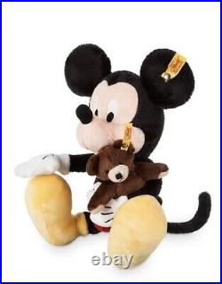 NEW Disney Parks Steiff Mickey Mouse Plush with Steiff Teddy Bear NWT