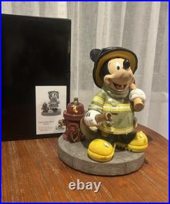 NEW IN BOX Disney Mickey Mouse Firefighter Figurine Richard Sznerch