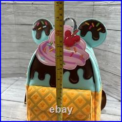 NEW Loungefly Disney Mickey Mouse Sundae Sweet Treat Backpack Factory Error