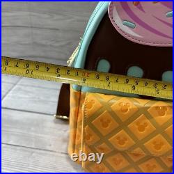 NEW Loungefly Disney Mickey Mouse Sundae Sweet Treat Backpack Factory Error