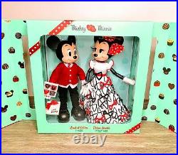 NEW Mickey & Minnie Mouse Limited-Edition Valentines Day Doll Set IN HAND