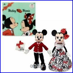 NEW Mickey & Minnie Mouse Limited-Edition Valentines Day Doll Set IN HAND