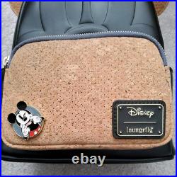 NEW WITH TAGS Loungefly Disney Mickey Mouse Cork Ears Pin Display Mini Backpack