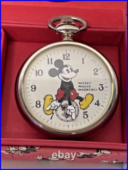 NIB Ingersoll Disney Mickey Mouse LE 1933 Reproduction Pocket Watch #0336/5000