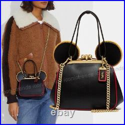 NWT Coach 4720 Disney Mickey Mouse X Keith Haring Kisslock Bag Black Red Multi
