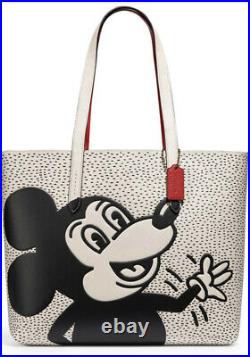 NWT Coach Disney Mickey Mouse X Keith Haring Highline Brass/Chalk Tote
