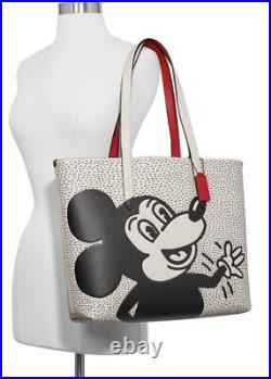 NWT Coach Disney Mickey Mouse X Keith Haring Highline Brass/Chalk Tote