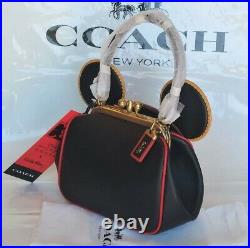 NWT Coach Disney Mickey Mouse X Keith Haring Kisslock Leather Bag Crossbody 4720