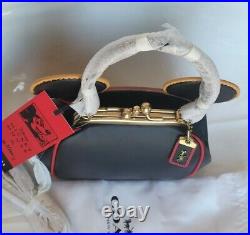 NWT Coach Disney Mickey Mouse X Keith Haring Kisslock Leather Bag Crossbody 4720