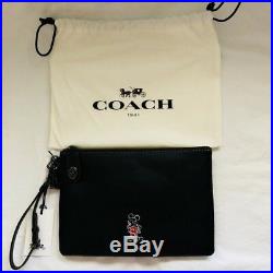 NWT Coach X Disney Mickey Mouse Turnlock Wristlet Clutch LIMITED EDITION RARE