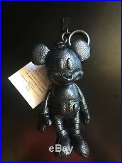 NWT Coach x Disney F59152 Mickey Mouse Doll Bag Charm Keychain Gunmetal