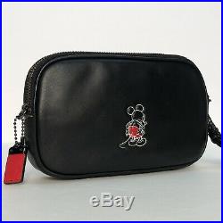 NWT Coach x Disney Ltd Edition Mickey Mouse Black Crossbody Clutch 66150