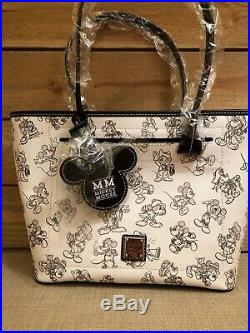NWT Disney Dooney & Bourke Mickey Mouse 90th Anniversary Sketch Tote Rare