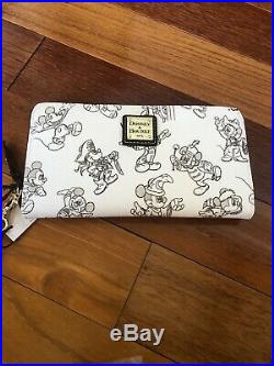 NWT Disney Dooney & Bourke Mickey Mouse Through The Years 90th Birthday Wallet