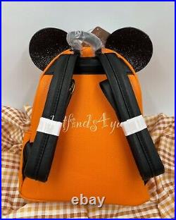 NWT Disney Loungefly Mickey Pumpkin Jack-O-Lantern Halloween Mini Backpack