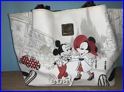 NWT New Disney DOONEY & BOURKE Minnie Mouse Mickey Cafe Tote Bag Paris Shopping