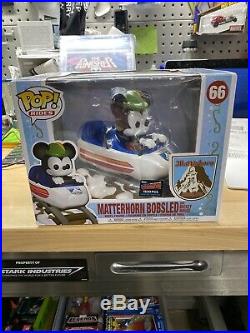 NYCC 2019 Funko Pop! Rides Mickey Mouse Matterhorn Bobsled # 66 LE 1500 PC