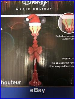 New 5FT Disney Mickey Mouse Santa Hat Projection Lamp Post Christmas LED Light