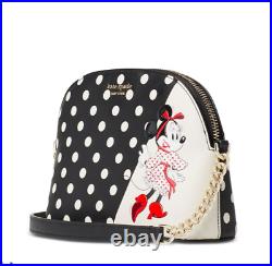 New Disney Kate Spade Minnie Mouse Dome Crossbody Bag Polka Dot Limited Edition