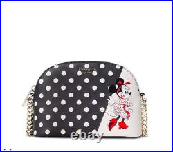 New Disney Kate Spade Minnie Mouse Dome Crossbody Bag Polka Dot Limited Edition