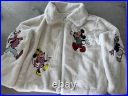 New Disney Mickey Mouse & Friends Faux White Fur Jacket Size 1X New Disney Mickey Mouse & Friends Faux White Fur Jacket Size 1X