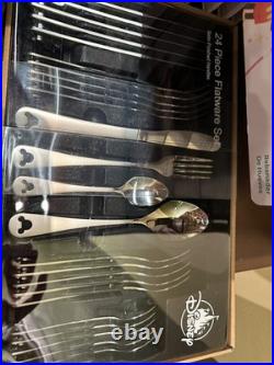 New Disney Parks 24 Piece Silverware Set Mickey Mouse