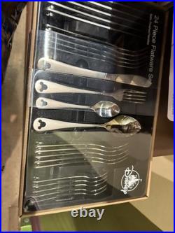 New Disney Parks 24 Piece Silverware Set Mickey Mouse
