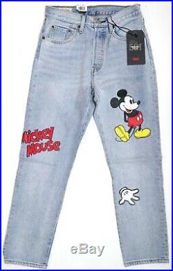 New Disney X Levi's 501 Original Fit Mickey Mouse Women's Cropped Jeans
