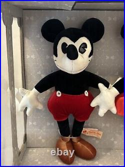 New In Box Mickey And Minnie Mouse Disney Plush Set Charlotte Clark Collectible