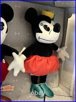 New In Box Mickey And Minnie Mouse Disney Plush Set Charlotte Clark Collectible