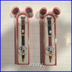 New Mickey & Co. Disney Mickey Mouse Ballpoint Pens Set Red Black in Gift Box