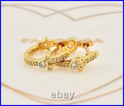 New PandoraxDisney Mickey Mouse & Minnie Mouse Sparkling Hoop Earrings 262959C01