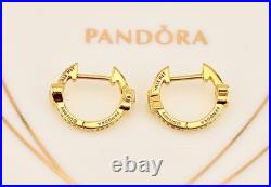 New PandoraxDisney Mickey Mouse & Minnie Mouse Sparkling Hoop Earrings 262959C01