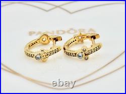 New PandoraxDisney Mickey Mouse & Minnie Mouse Sparkling Hoop Earrings 262959C01