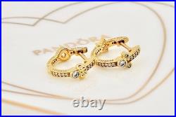 New PandoraxDisney Mickey Mouse & Minnie Mouse Sparkling Hoop Earrings 262959C01