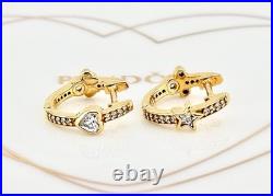 New PandoraxDisney Mickey Mouse & Minnie Mouse Sparkling Hoop Earrings 262959C01