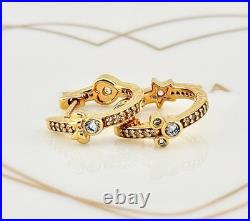 New PandoraxDisney Mickey Mouse & Minnie Mouse Sparkling Hoop Earrings 262959C01