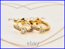 New PandoraxDisney Mickey Mouse & Minnie Mouse Sparkling Hoop Earrings 262959C01