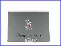 New X Coach boxed DISNEY Mickey Mouse Pouch Crossbody Bag Leather Chalk 56268b